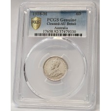 AUSTRALIA 1918 . SIXPENCE . GENUINE
